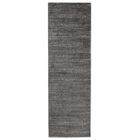 TAPISO Tapis de Couloir Passage Poil Court SARI Noir Gris Moucheté Polypropylène Intérieur 90x810 cm
