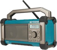 Retekess TR637 Radio de Chantier,FM AM Radio Portables with Bluetooth,Large 5000mAh Batterie,Waterproof Drop-Proof,Port USB