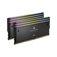 Mémoire RAM - CORSAIR - Dominator Titanium RGB DDR5 - 32GB 2x16GB DIMM - 6400MT/s - Intel XMP 3.0  - 1.40V - Noir (CMP32GX5M2B6400C3