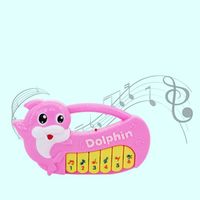 FESTIVUS Jouets de musique électrique pour enfants , piano jouet dauphin rose