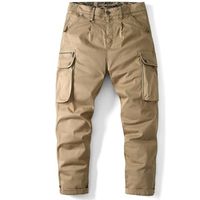 Funmoon Pantalon Cargo Hommes Multi-Poches Larges Grande Taille Pantalon En Plein Air Noué À La Cheville
