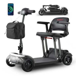 Scooter électrique 4 roues pour seniors et PMR personnes à mobilité réduite VELECO FASTER 1000 watts
