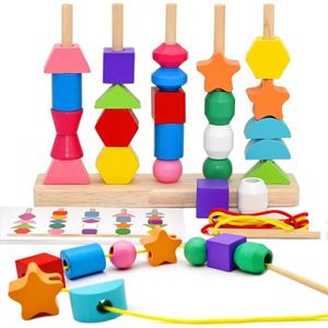 TABLE JOUET D'ACTIVITÉ Ensemble de jouets de tri de perles en bois jouet 