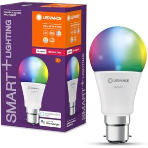 AMPOULE INTELLIGENTE Ampoule Wi-Fi - Smart+ - Lampe LED A60 9W B22D - Couleur de lumière RVBW accordable - 806Lm