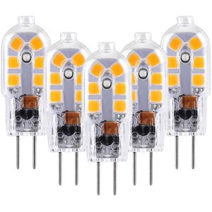 AMPOULE - LED Ampoules - 5-pack G4 AC/DC 12V2W équivalent 20W ampoule à halogène Hotte blanc chaud 3000K