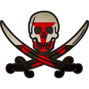 Vinyle Sticker//Autocollant moyen 120 mm Croix de malte Skull
