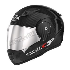 Woljay Casque de Moto Int/égral Course Scooter pour Adultes Brillant en Fibre de Carbone, XXL