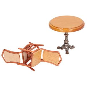 MAISON POUPÉE Omabeta chaises de table pour maison de poupée Chaise de Table Miniature en alliage décoratif, échelle 1:12, rétro jeux d'activite