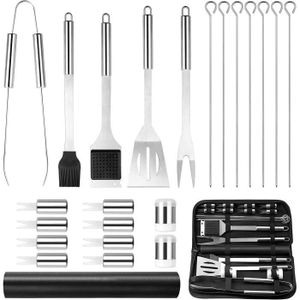 USTENSILE TANiCE 24 Pièces Ustensiles Barbecue,Accessoires B