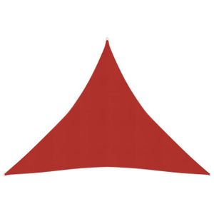VOILE D'OMBRAGE Voile d'ombrage triangulaire rouge en PEHD 4,5x4,5x4,5m - STOEX