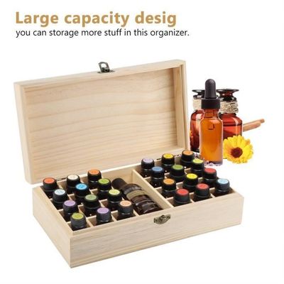 Boite D Huile Essentielle Organisateur Rangement En Bois Vernis A