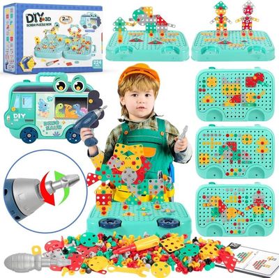 Etabli Enfant Jeu De Construction 3D Avec Perceuse Électrique - 193 Pièces - Puzzle Mosaïque Enfant 3-6 Ans - Cadeau Éducatif Puzzle 3 Ans Etabli Enfant Jeu De Construction 3D Avec Perceuse Électrique - 193 Pièces - Puzzle Mosaïque Enfant 3-6 Ans - Cadeau Éducatif Puzzle 3 Ans