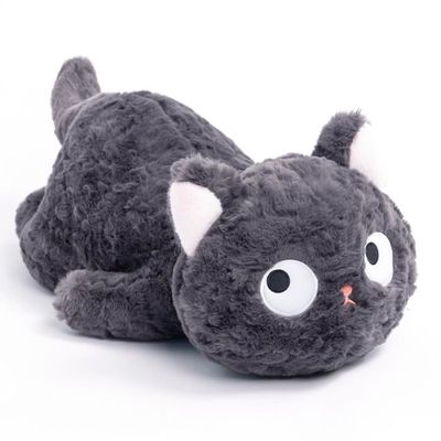 Oreille noire - 70 cm - Oreiller rond en peluche de chat noir de grande,  Kawaii, Jouets de couchage, Poupées - Cdiscount Jeux - Jouets