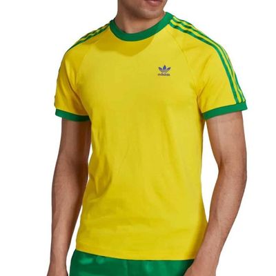 T shirt Jaune Homme Adidas 3stripes Jaune Cdiscount Pr t Porter