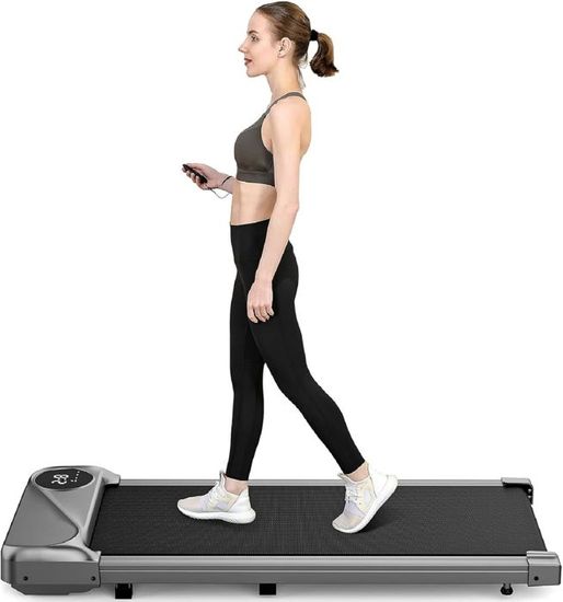 Walking Pad électrique Pliable Treadmill Compact 0,65-2 CV Max 10 Km/h Avec écran LED 20 Pouces Sangle De Course Jusqu'à 100 Kg Pour Tapis De Course