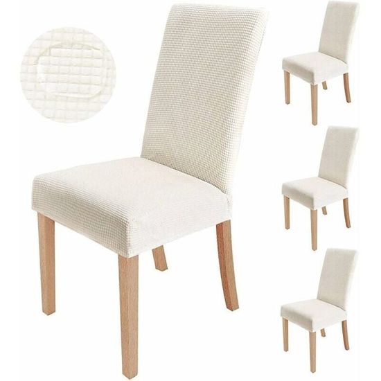 Housses de Chaise Stretch pour Salle à Manger & Bureau - Chocolat - Lot