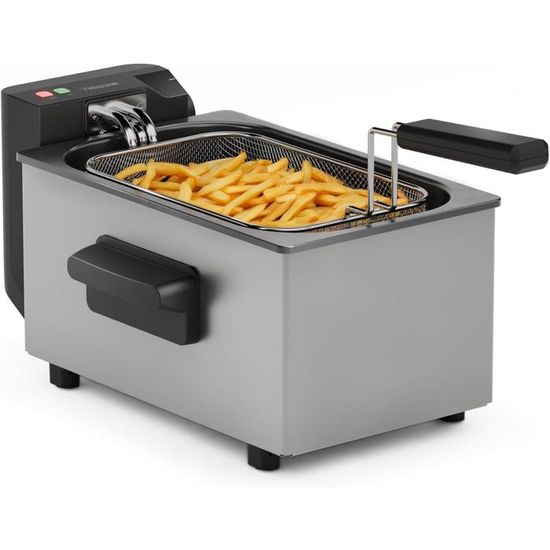 Friteuse Tristar - 1 grand panier et 2 petits paniers - Thermostat réglable - Zone froide