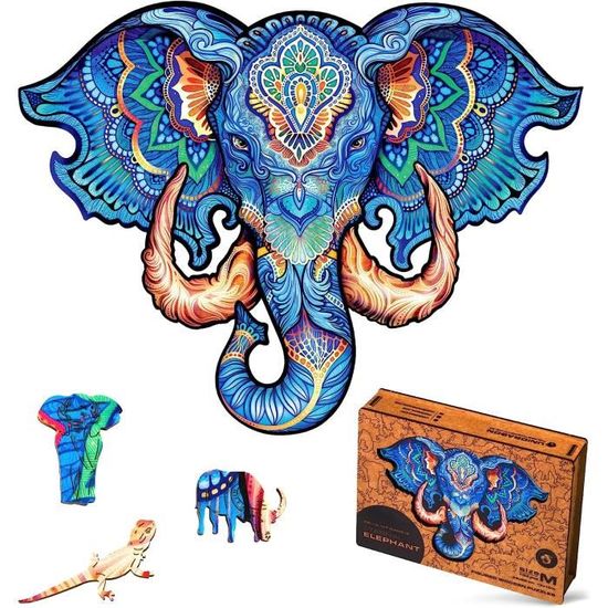 UNIDRAGON Puzzle Originali di Legno - Leone Misterioso, 106