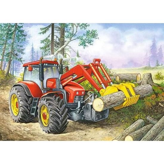 ZHXXFD Diamond Painting Complet Tracteur Camion Agricole 5D Diamant Broderie Point De Croix Mosaïque 40X50CM Perle Strass Perles Rondes Cadeau D'Art