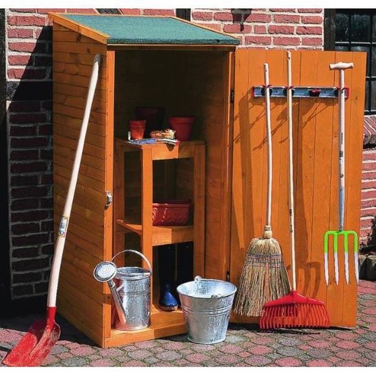 Armoire Balcon Terrasse En Bois Traite 78 X 78 H164 Cm Achat Vente Abri Jardin Chalet Armoire Balcon Terrasse En Cdiscount