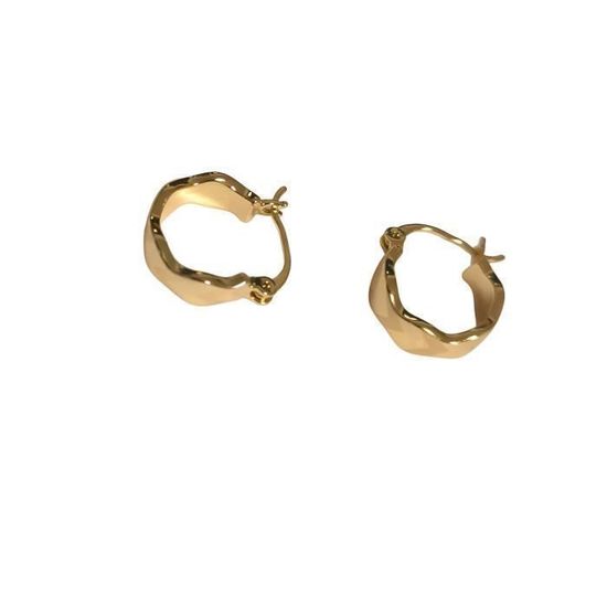Boucles d'oreille Créole 50 mm Plaqué Vermeil Laminé Or