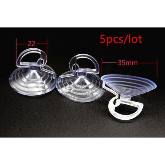 Décoration Adhésive Removable Lot De 20 Ventouses Tête De Champignon 20mm - Transparentes Sans Crochet | Pour Miroir, Carrelage Ventouse Plastique 20 Mm