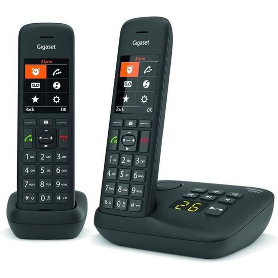Téléphone Fixe Sans Fil Gigaset C575A - Grand écran Couleur, Répondeur 30 Min, Blocage D'appels - Noir - 6