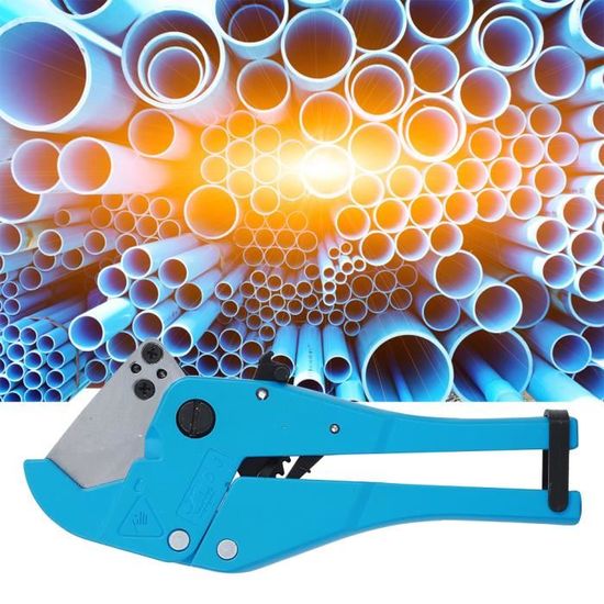 Coupe-Tube Plastique à Cliquet - Pour Tuyaux PPR, PE, PVC Jusqu'à 42mm - Outil Plomberie Bricolage