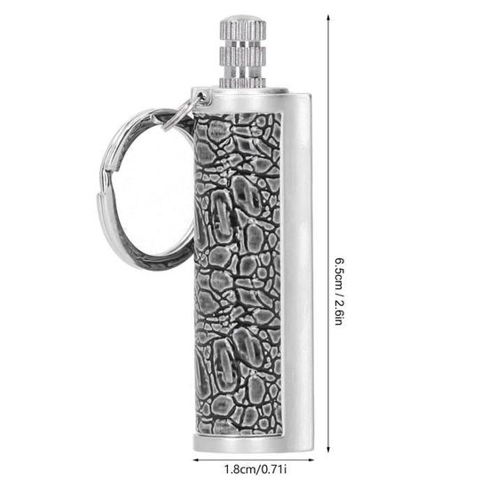 Porte-clés Allume-Feu Avec Sifflet 120dB - Outil Survie Camping Extérieur, Grattoir Métal