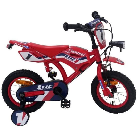 Vélo 12'' motobike - LUC1 - cadre acier - rouge - enfant