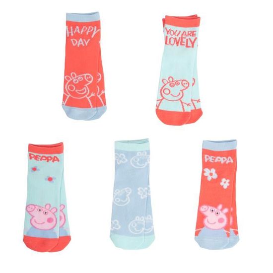 Chaussettes invisibles fille Peppa Pig UNITED LABELS lot de 5 Multicolore Multicolore Cdiscount Pret a Porter