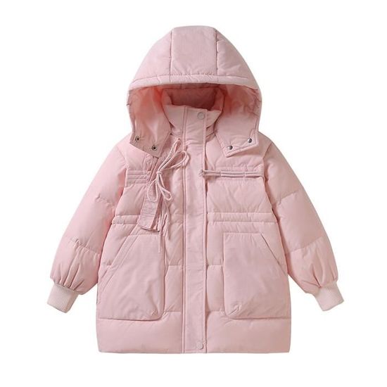 XINYUNZU Manteau Fille Doudoune Mi-longue Veste Chaude à Capuche