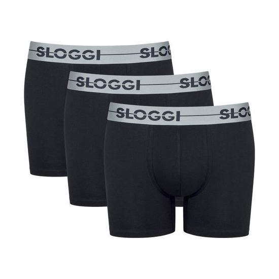Lot De 3 Boxers - Bleu En Coton Sloggi Men - Boxer & Shorty Homme Sur