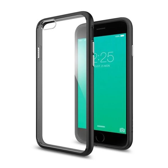 Coque Silicone Protection IPhone 6/6s Noir - Antichoc, Antrayures - Neuf Sous Blister