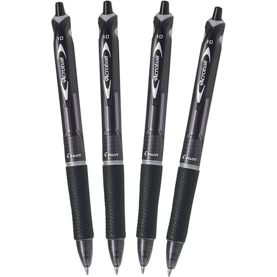 Lot De 4 Stylos à Bille Effaçables - Encre Bleue Friction - Pour école, Bureau, Prise De Notes - Cadeau étudiant