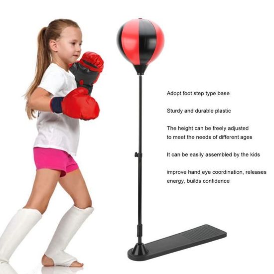 Punching ball sur pied pour enfant hauteur r glable base de