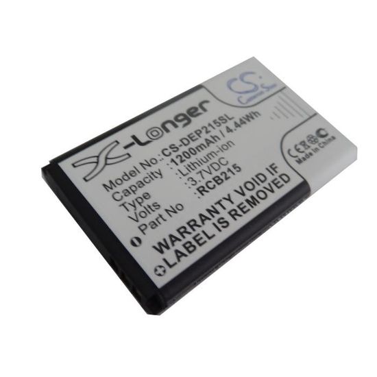 Batterie de rechange pour téléphone Doro Primo 215 Remplace RCB215