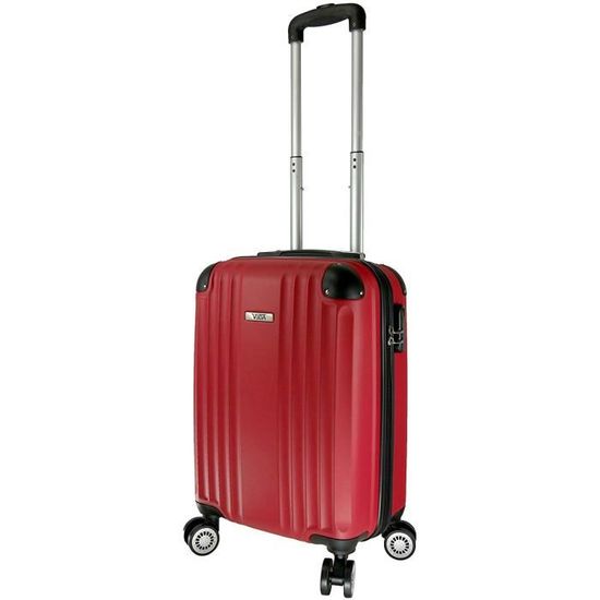 VIDA Valise Cabine Rigide VR610B - Roues Doubles, Ultra Robuste, Bleu Jean Navy - 40L 54x34x20cm - Parfaite Pour Voyages Courts