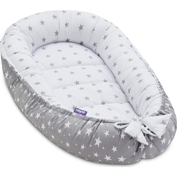Jukki Reducteur De Lit Bebe Cocon De Sommeil Pour Nouveau Ne Nourrisson Baby Nest Coussin De Voyage Portable Etoiles Grises Cdiscount Puericulture Eveil Bebe