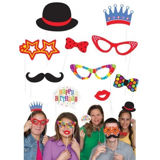 Accessoires pour photos anniversaire (x10).