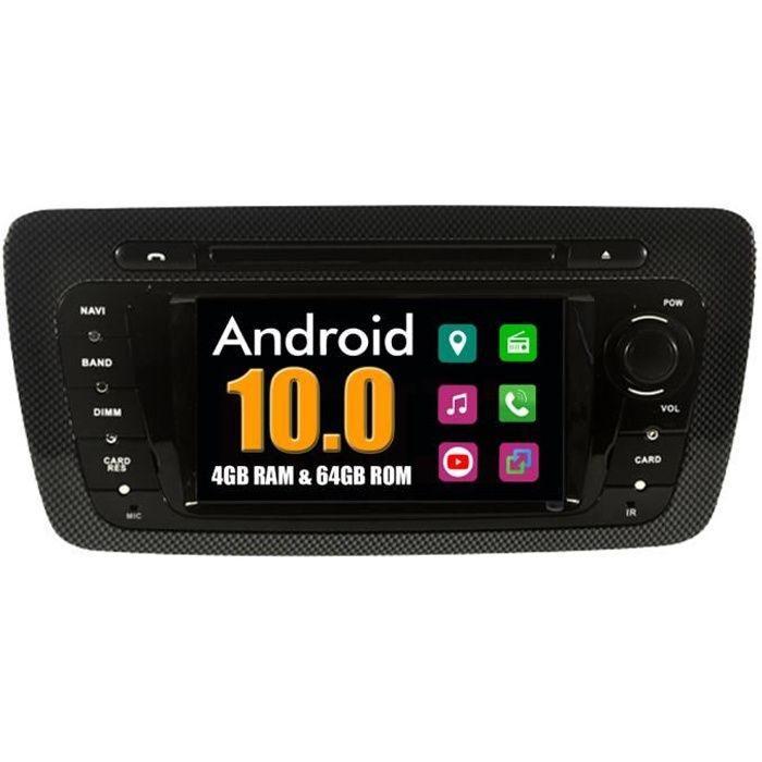 RoverOne Autoradio Bluetooth GPS Navigation pour Seat Ibiza 2009-2015 Android Stéréo DVD MirrorLink WiFi