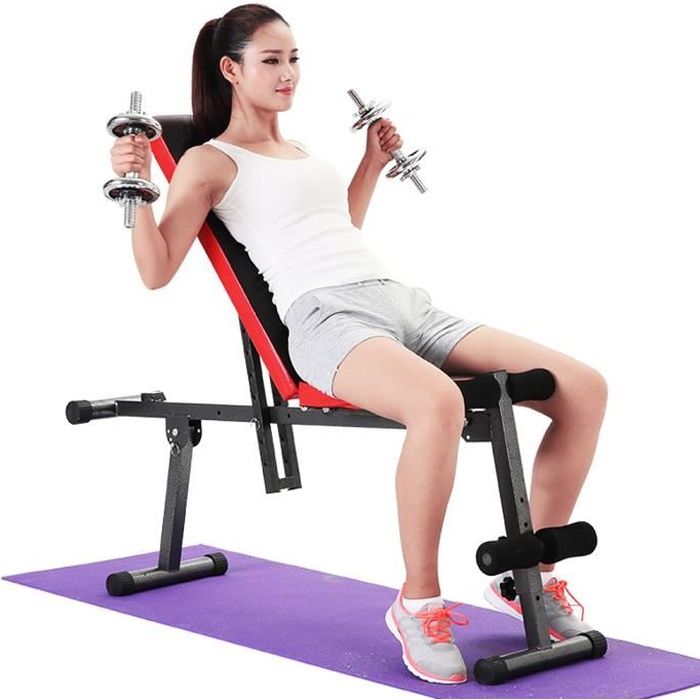 LUXS Banc de Musculation Pliable- Banc haltérophilie - Banc abdominaux Pliable - Banc muscu - Banc Musculation inclinable