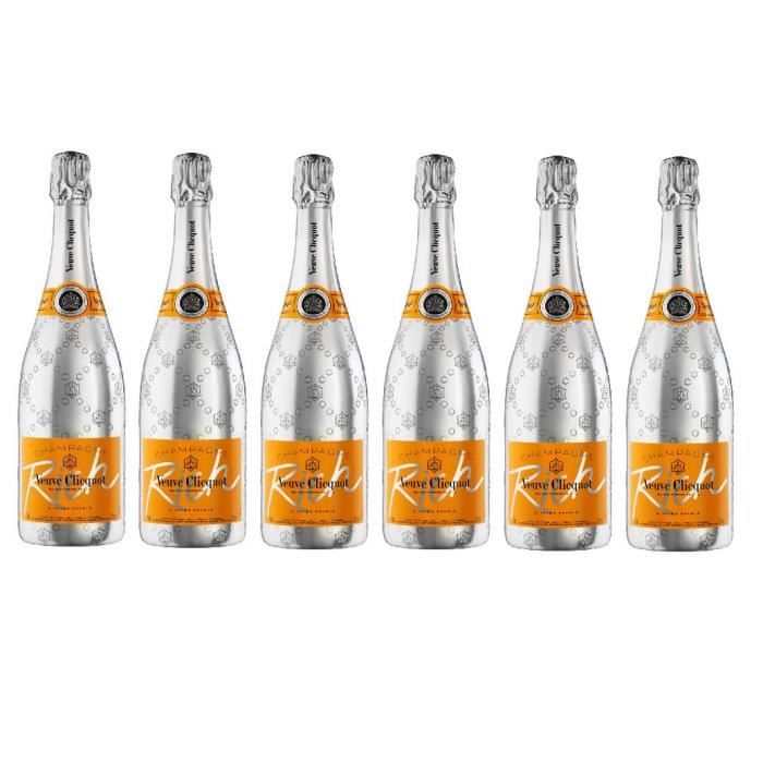 Lot de 6 Champagnes Veuve Clicquot Rich 75cL