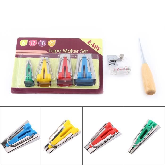 Kit de 6pcs Outil à biais appareil couture coudre Ruban poinçon 6/12/18/25mm-STR