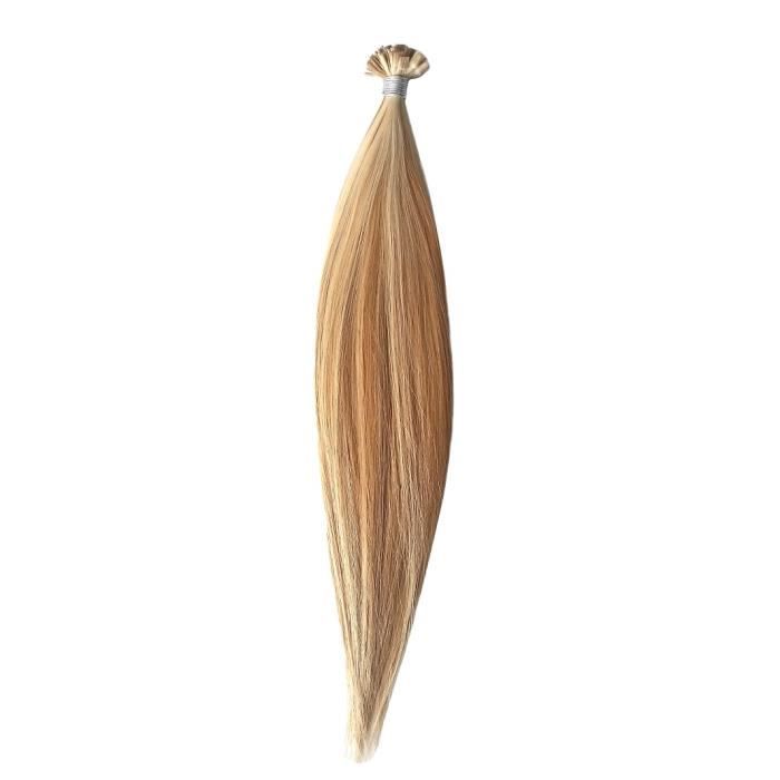 Extension Keratine - Blond méché N°613/14 - Lisse - Extension a chaud - Premium (RH : N°613-14 Blond méché cendré / Majirel : N°9...