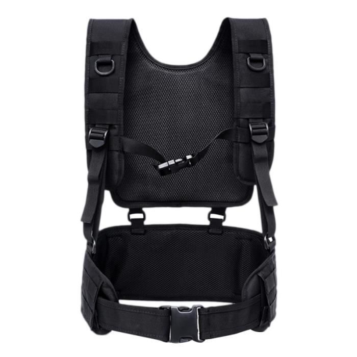 Ensemble de gilet de ceinture léger extérieur pour suspendue Accessoire Molle (noir) VALISE OU BAGAGE VENDU SEUL