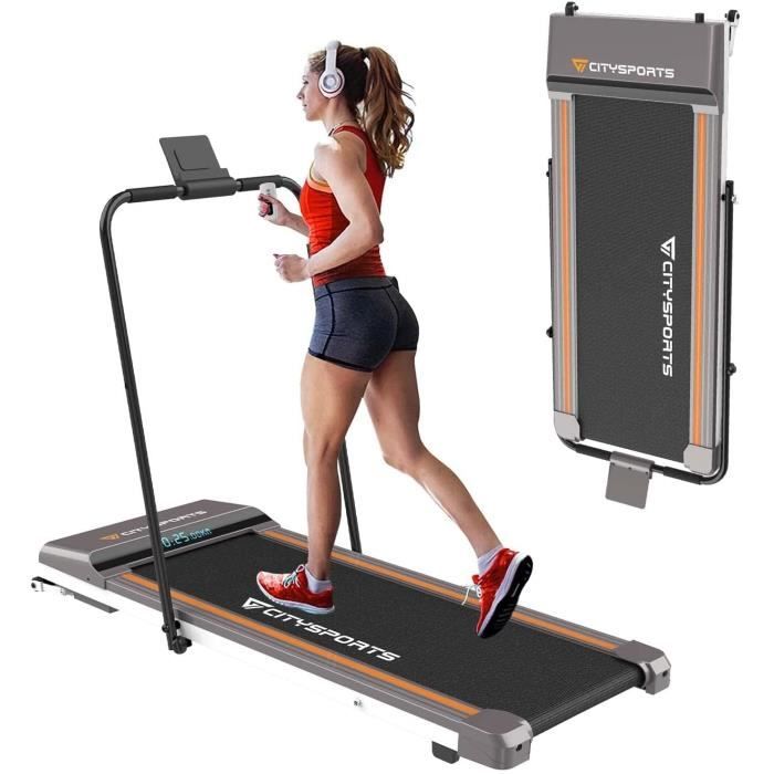 Tapis de Course CS-WP1D, Tapis de Marche Electrique 1-8 km/h, Facile à Déplacer et à Ranger, Fitness Bureau/Domicile Silencieux