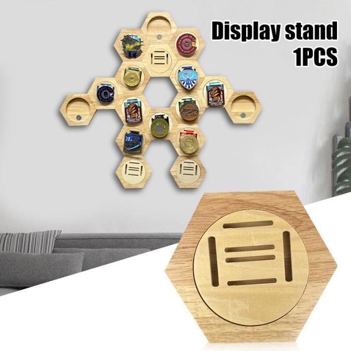 Porte médailles en bois Hexagonal combinaison de médailles présentoir de décoration pour la maison s objet decoratif YFGJ454