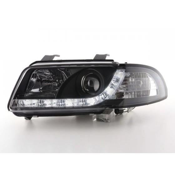 Phares Daylight set avec feux de jour pour Audi A4 B5 (8D) année 94-99, noir