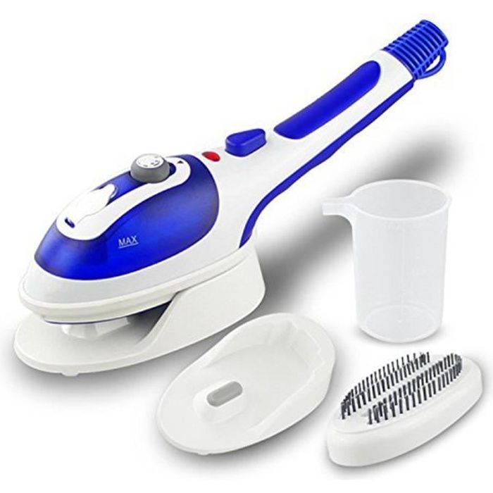 Défroisseur à Main Professionel Fer à Repasser à Vapeur Portable Vertical Steamer Vapeur Machine de Désinfection (Bleu)